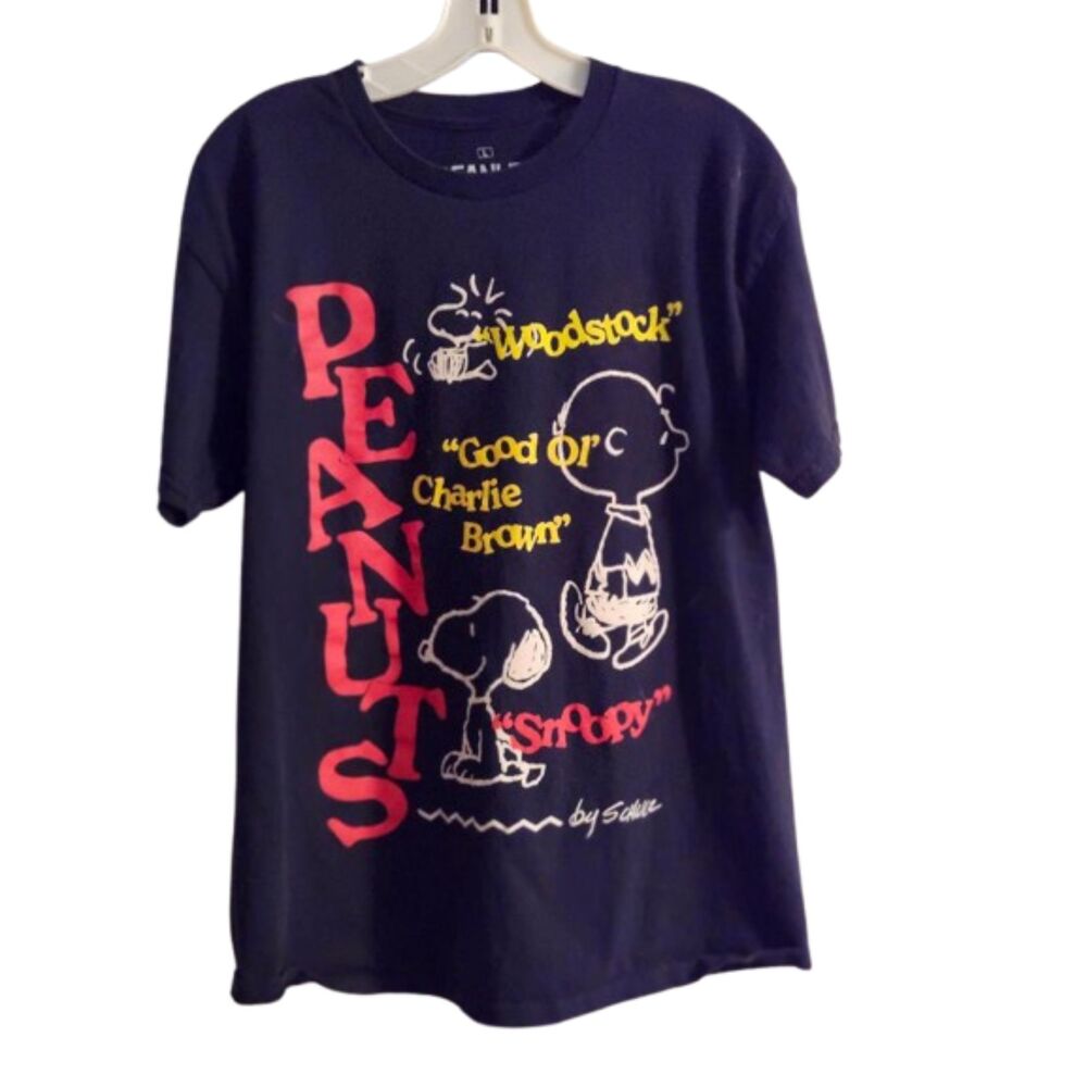 T11 Vintage 1990's Peanuts Double Sided The Gangs All Here T Shirt Size L